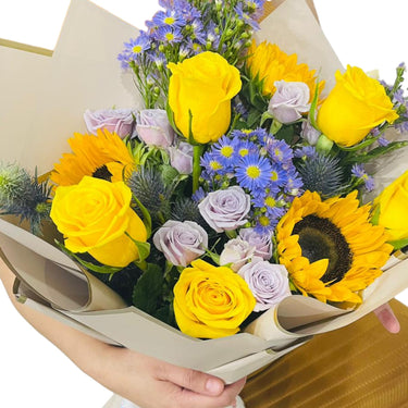Yellow Rose & Sunflower Bouquet